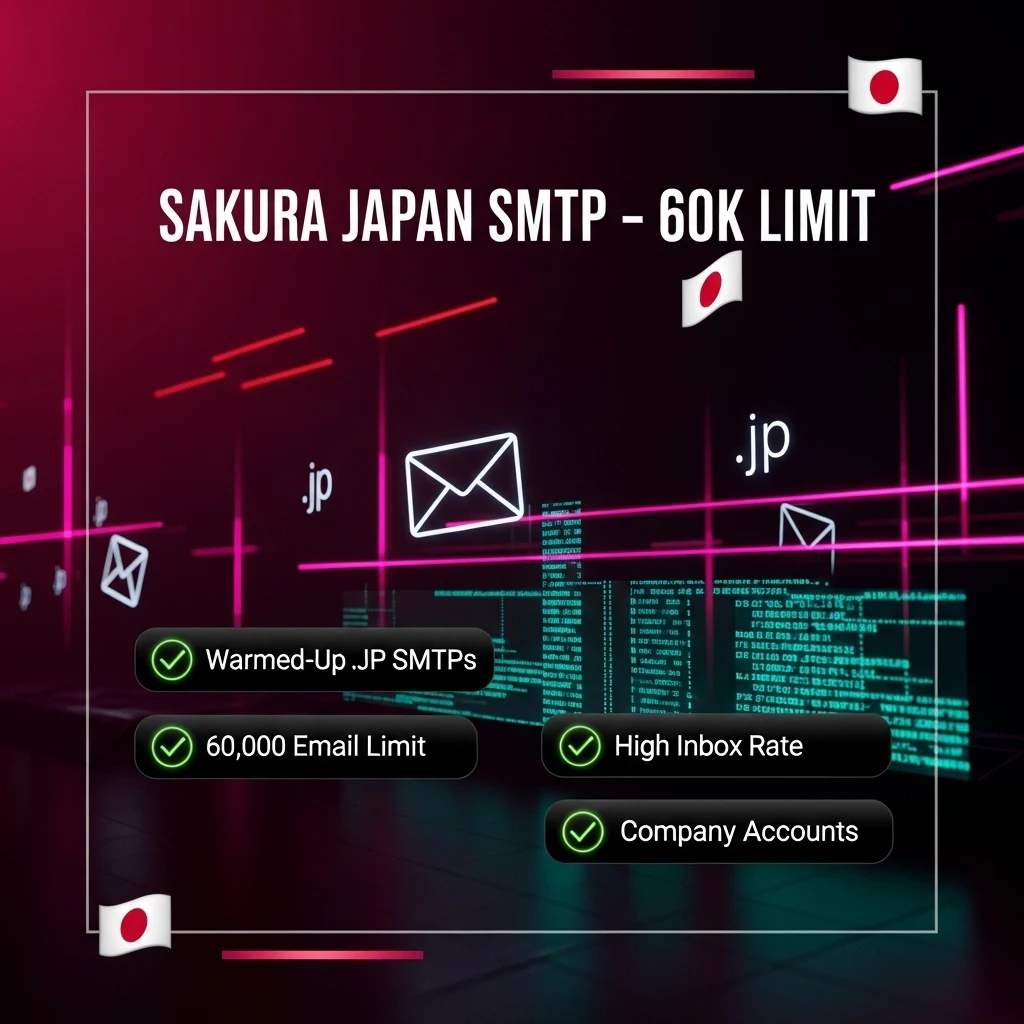 Sakura Japan SMTP – 60K Limit